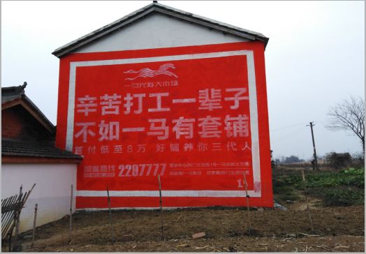利辛一马光彩墙体广告